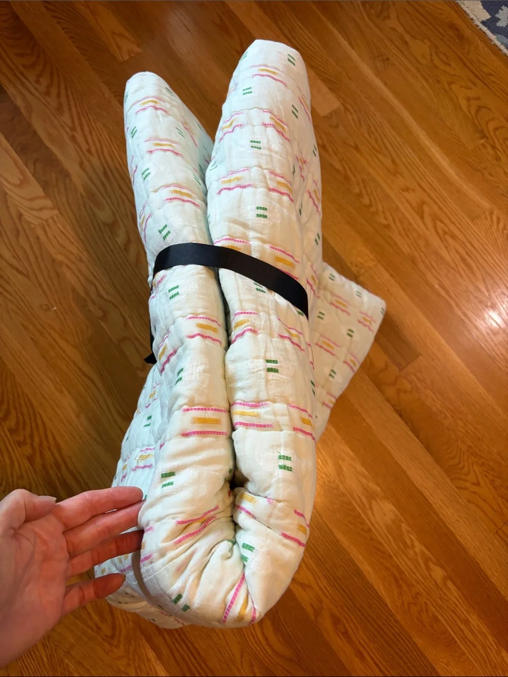 Anthropologie Nera Yarn Dye Jacquard Striped Quilt Size King NWT